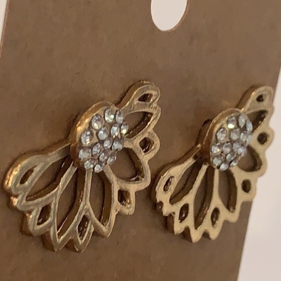 💐5/25 2 pair triangle pink stone crystal ball - Picture 3 of 8